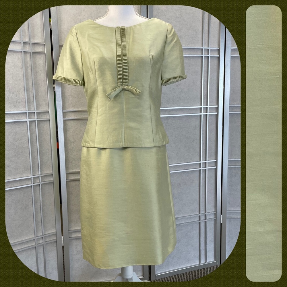 Vintage 1950’s Ben Barrack/Edele Scott, Two Piece Light Green Suit, SM-Med